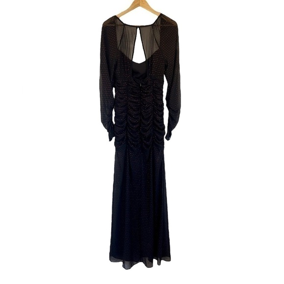 NEW DUNDAS X REVOLVE Stardust Long Sleeve Maxi Dress Black - Picture 4 of 6